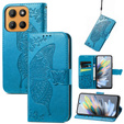 Etui z klapką do Motorola Moto G15 / Motorola Moto G15 Power, Butterfly, niebieskie