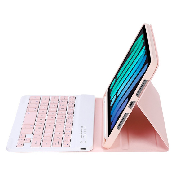 Etui z klawiaturą bluetooth do iPad mini 8.3" 2021 (6 gen.) / iPad mini 8.3" 2024 (7 gen.), Różowe