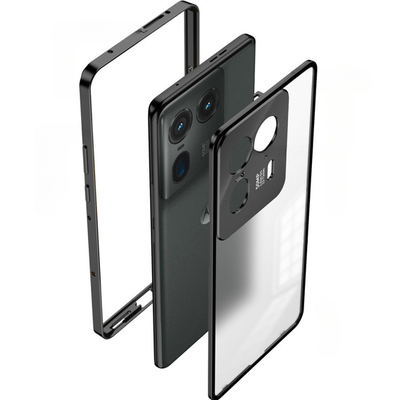 Etui do Motorola Edge 50 Ultra, Frame Case, czarne