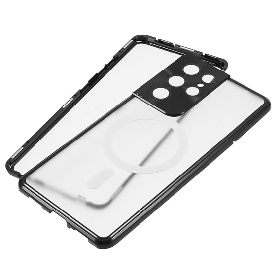 Etui Magnetic Dual Glass MagSafe do Samsung Galaxy S21 Ultra, czarne