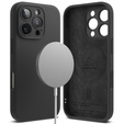 Etui Ringke do iPhone 16 Pro, Silicone MagSafe, czarne + Szkło Hartowane 9H