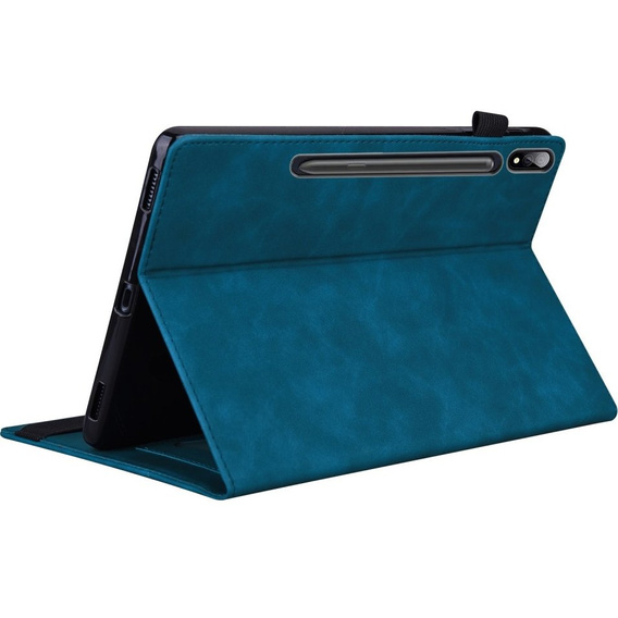 Etui do Samsung Galaxy Tab S8 Ultra, Classic, z miejscem na rysik, niebieskie