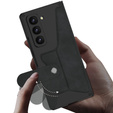 Etui portfelowe z klapką czarne do Samsung Galaxy Z Fold 7 5G