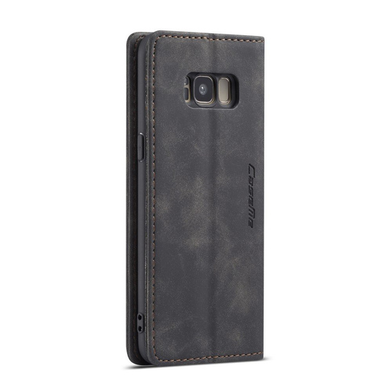 Etui CASEME do Samsung Galaxy S8, Leather Wallet Case, czarne