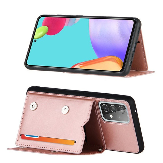Etui Card Strap do Samsung Galaxy A52 / A52s - Rose Gold