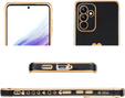 Etui do Samsung Galaxy A25 5G, Electro heart, czarne + Szkło Full Glue Ceramic