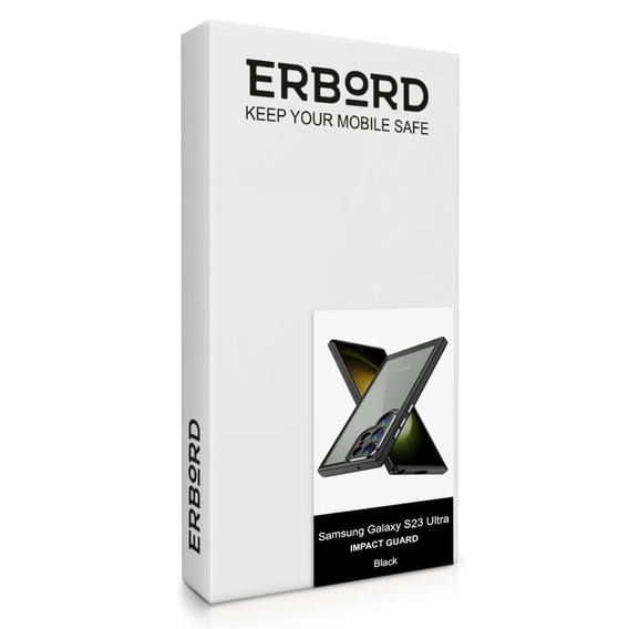 Etui do Samsung Galaxy S23 Ultra, ERBORD Impact Guard, czarne
