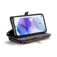 Etui CASEME do Samsung Galaxy A55 5G, RFID Leather Wallet, z paskiem na ramię, fioletowe