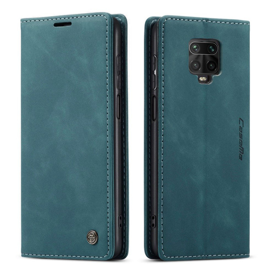 Etui CASEME do Xiaomi do Redmi Note 9s / 9 Pro, Leather Wallet Case, niebieskie