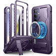 Etui pancerne do Samsung Galaxy S24, Dexnor Full Body MagSafe,  fioletowe