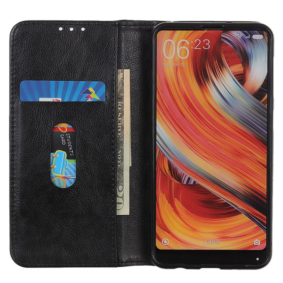 Etui do Google Pixel 8 Pro, Wallet Litchi Leather, czarne