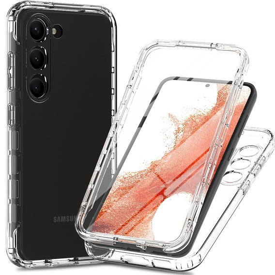 Etui do Samsung Galaxy S23, Shockproof, z folią, przezroczyste