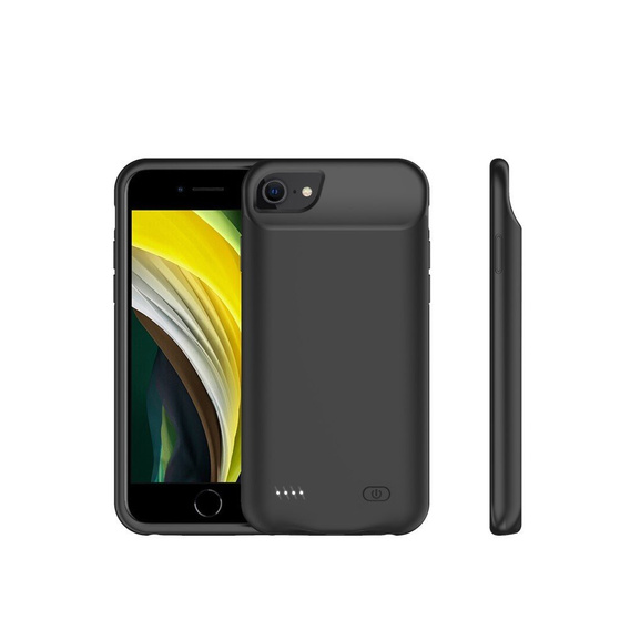 Etui z Baterią 6000mAh do iPhone 6/6S/7/8/SE 2020/SE 2022, czarne