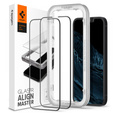 Szkło Hartowane z ramką do montażu SPIGEN Alm Glass FC iPhone 16E / 14 / 13 / 13 Pro, Black (2 sztuki)