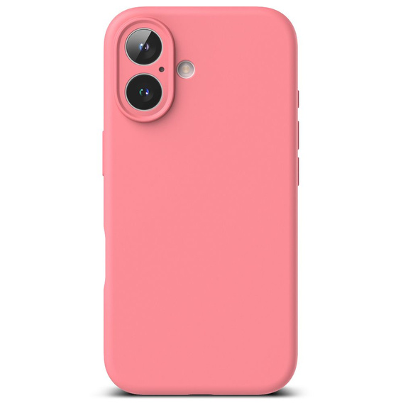 Etui Ringke do iPhone 16, Silicone MagSafe, różowe + Szkło Hartowane 9H