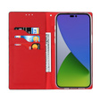 Etui z klapką do iPhone 14 Pro Max, Litchi Skin Grain, czarne