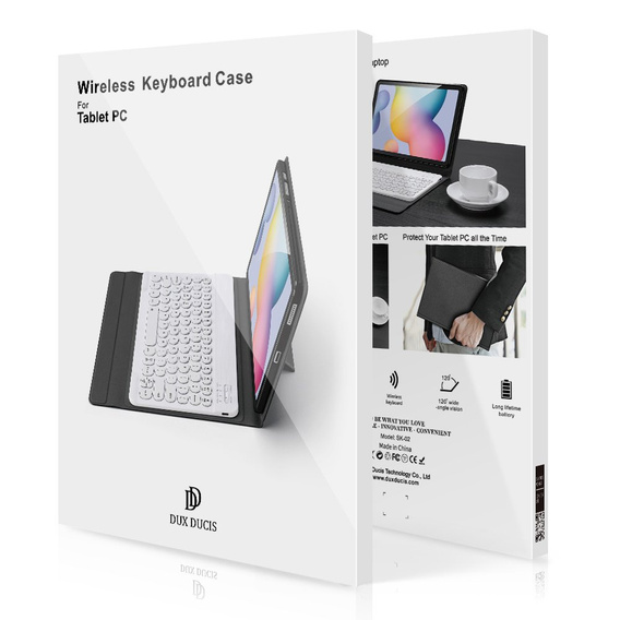Etui z klawiaturą do Samsung Galaxy Tab S7 / S8, Dux Ducis Magnetic Keyboard, czarne
