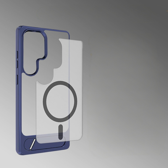 Etui do Samsung Galaxy S25 Ultra, Kickstand Matt Case, do MagSafe, granatowe