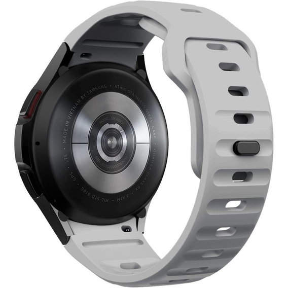 Pasek Silikonowy do Samsung Galaxy Watch 4/5/6, Szary