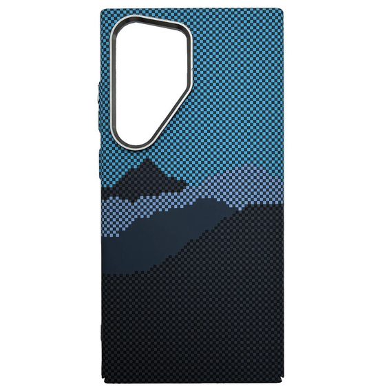 Etui do Samsung Galaxy S23 Ultra, Carbon Fiber MagSafe, niebieskie / granatowe
