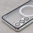 Etui Magnetic Dual Glass MagSafe do Samsung Galaxy S23, srebrne
