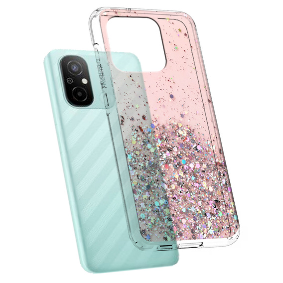 Etui do Xiaomi Redmi 12C, Glittery, różowe