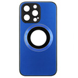 Zestaw Etui do Magsafe do iPhone 13 Pro, Hole for Apple Logo, niebieskie + Szkło