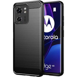 Etui do Motorola Edge 40, Karbon, czarne