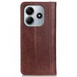 Etui z klapką do Xiaomi Redmi Note 14 4G – funkcjonalność w eleganckim wydaniu - brązowe