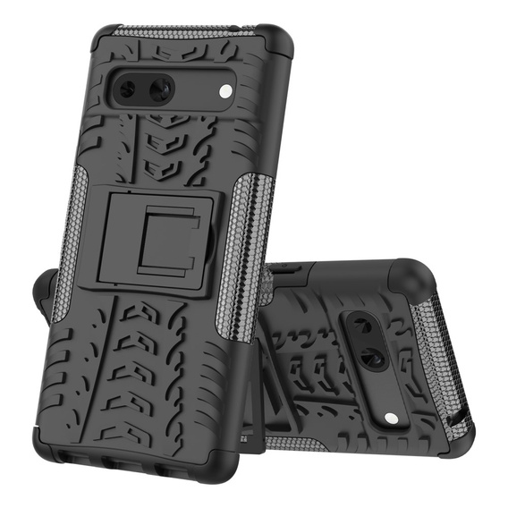 Etui do Google Pixel 7a, pancerne z podstawką, Kickstand Shockproof, Czarne