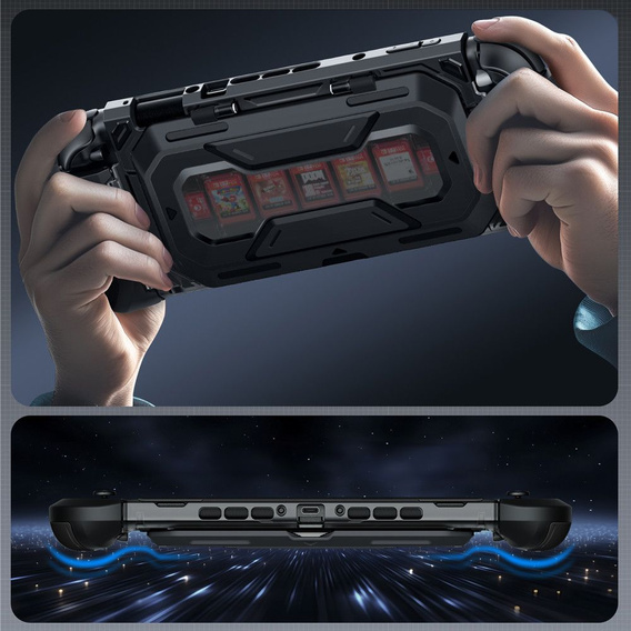 Supcase Titan – pancerny futerał do Nintendo Switch 2 z podstawką - czarny