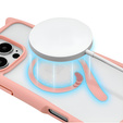 Etui do iPhone 16 Pro, do MagSafe, Cute Cat, różowe + Szkło na ekran