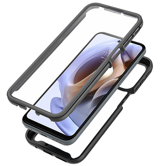 Etui do Motorola Moto G31/G41, Shockproof, z folią, czarne