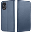 Etui z klapką do Oppo A18 4G / A38 4G, Smart Magnetic, granatowe + szkło 9H