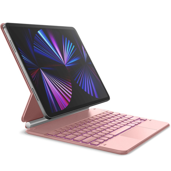 Etui z klawiaturą Dracool do iPad Air 13" 2025/2024 (7/6 gen.) / Pro 12.9" 2022/2021/2020 (6/5/4 gen.) – różowe