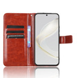 Etui z klapką do Huawei Nova 11 Pro, Crazy Horse Wallet, brązowe