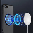 Etui do iPhone 7/8/SE 2020/SE 2022, do MagSafe, Hybrid Case Matte, czarne + Szkło hartowane