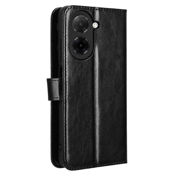 Etui z klapką do Xiaomi Redmi A5, Crazy Horse Wallet, czarne