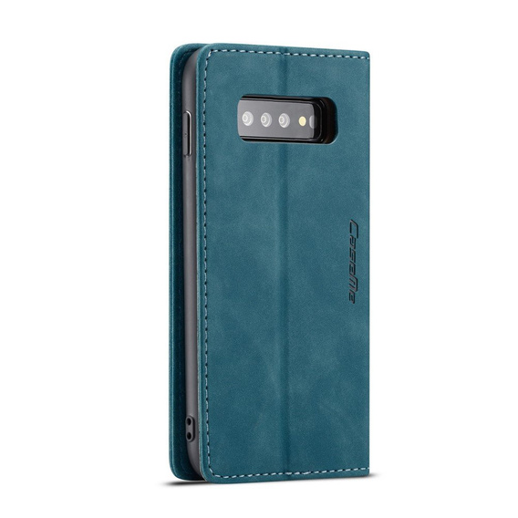 Etui CASEME do Samsung Galaxy S10 Plus, Leather Wallet Case, niebieskie