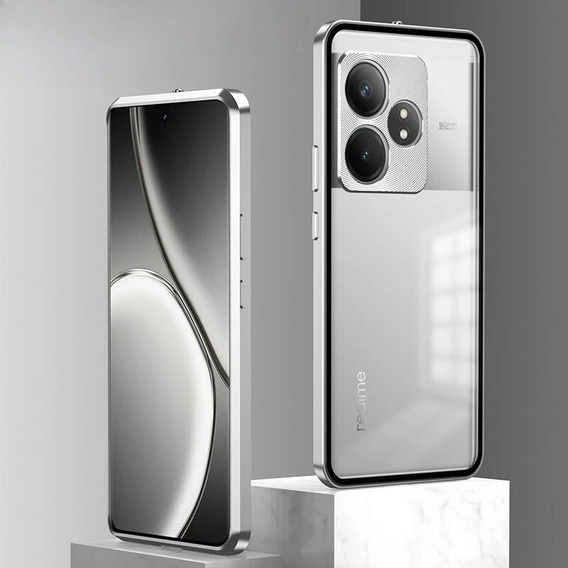 Etui do Realme GT 6 / 6T, Frame Case, srebrne