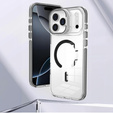 Etui do iPhone 17 Pro, do MagSafe, z podstawką, transparentne z czarnymi wstawkami