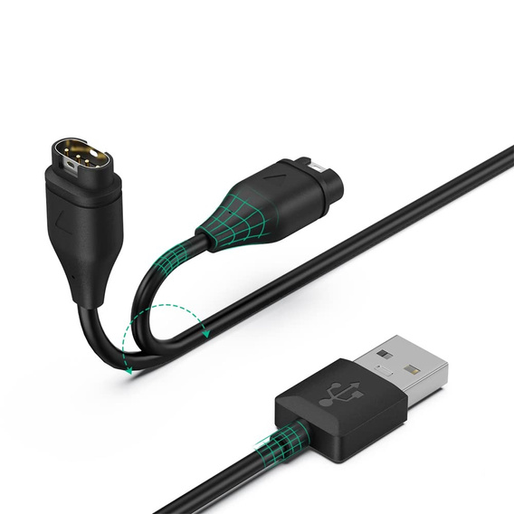 Kabel USB/ładowarka do smartwachy Garmin, czarny