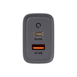 Szybka Ładowarka Sieciowa USB-A / USB-C 3A Forcell 45W PD QC 4.0, szara do Galaxy S23 S24 Ultra