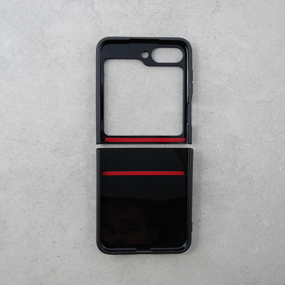 Etui pancerne do Samsung Galaxy Z Flip5 5G, Nox Case Ring, srebrne
