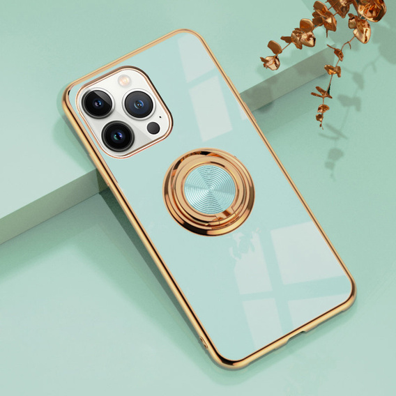 Etui do iPhone 13 Pro, Electro Ring, zielone