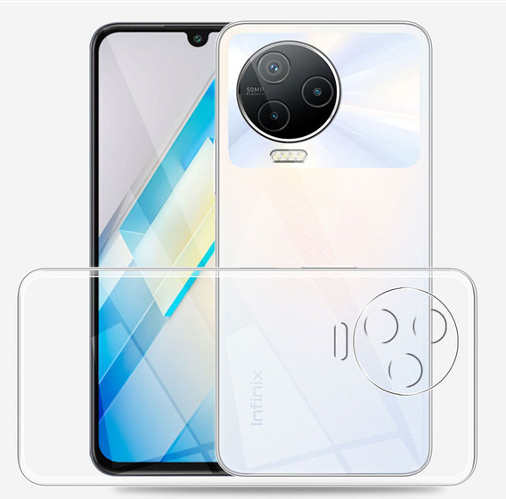 Etui cienkie do Infinix Note 12 2023, Slim CamShield, przezroczyste