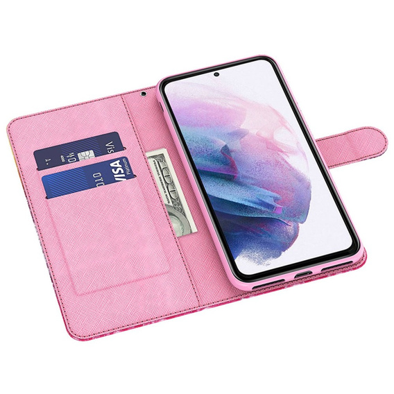 Etui z klapką do Samsung Galaxy A14 4G/5G, Wallet, Butterflies niebieskie