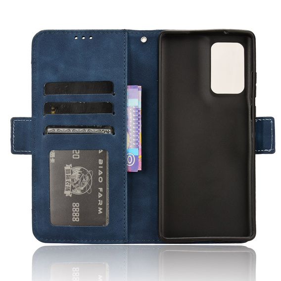 Etui z klapką do Motorola Edge 50 Fusion 5G, Card Slot, granatowe