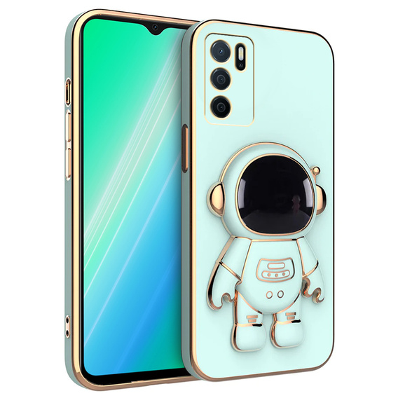 Etui do Oppo A16, Astronaut, zielone