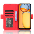 Etui z klapką do Xiaomi Redmi 13C / Poco C65, Card Slot, czerwone